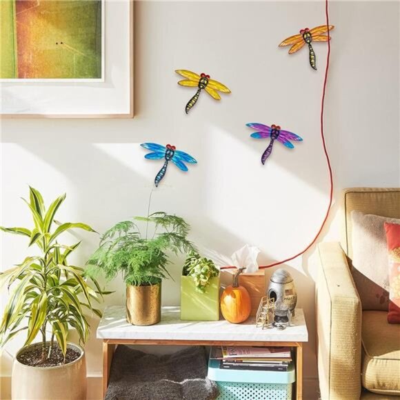 Metal Butterfly Wall Decor, 4 Butterflies and 4 Dragonfly, 4 Ladybugs Wall Decor - Picture 2 of 7